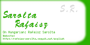 sarolta rafaisz business card